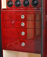 Embers Luxe Remontoir de Montres Bijoux Coffre-Fort Argent Collection à Remontage Automatique Armoire Antivol Boîte de Rangement Déverrouillage par Empreinte Digitale