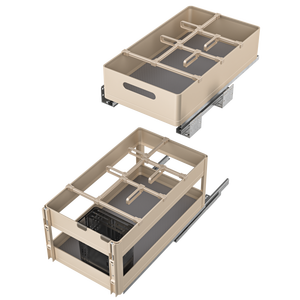 TY Storage Tiroirs de rangement de <span class=keywords><strong>cuisine</strong></span> modernes et écologiques avec séparateurs rotatifs réglables, base antidérapante et fermeture douce, couleur champagne - Product Image 6