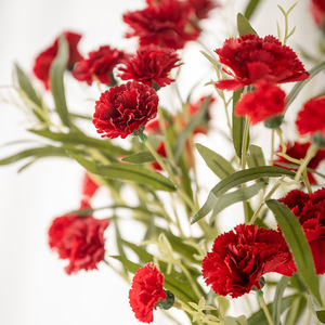 Bouquet de carnations artificielles Haiyi, fleur en soie à tige unique, décoration d'intérieur, accessoires de mariage - Product Image 3
