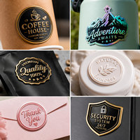 Stiker 3D Embossed Roll Logo Kustom Cetak Warna Kertas Tekstur Perekat Sendiri Label Kemasan Dekoratif Timbul