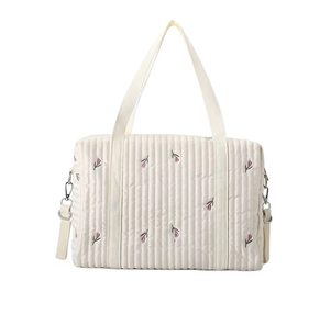 Sac à couches fourre-tout de grande capacité pour maman Sac fourre-tout de grande capacité de rangement pour maman écologique Sac de pépinière souple - Product Image 6