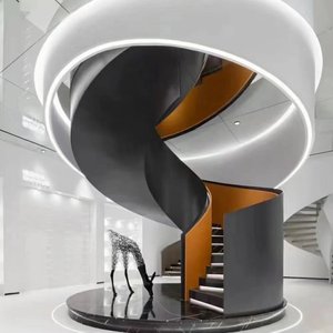 <span class=keywords><strong>Escalera</strong></span> de Caracol de Acero <span class=keywords><strong>con</strong></span> Diseño Curvo Personalizado, Uso Interior/Exterior, Instalación Incluida - Product Image 5
