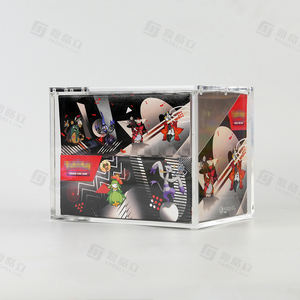 Boîte en acrylique transparente résistante aux UV sur mesure en gros, 8 mini boîtes en étain avec couvercle magnétique - Product Image 1