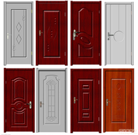 Revêtement de porte en HDF plaqué 2,7 mm / Revêtement de porte en MDF mélaminé pour porte intérieure
