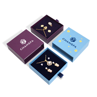 Tiroir à ruban de boîte à bijoux personnalisé de luxe pour collier boucle d'oreille stockage insert en velours doublure éponge matériaux recyclés