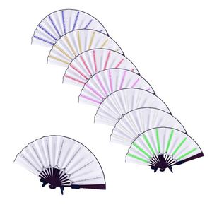 Ventilador de Mano de Plástico con Luz LED, Plegable en 5 Secciones, Precio de Fábrica, para Venta al Por Mayor - Product Image 1