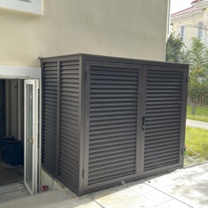 Abri de rangement multifonctionnel en alliage d'aluminium thermolaqué, résistant aux intempéries, au soleil, écologique, durable et robuste - Product Image 5