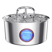 Bebedero Automático para Mascotas de Acero Inoxidable Ecológico y Duradero de 108 Oz/3.2L, Recargable, con Doble Salida, Ultrasilencioso