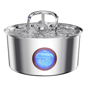 Fontaine à eau pour animaux de compagnie en acier inoxydable de 108 oz/3,2 L, fontaine pour chat à double sortie avec filtre à 4 étapes - Product Image 1