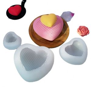 Moule en silicone en forme de cœur, bac à glaçons pour cire fondue, moule cœur DIY pour bougies, chocolats, gâteaux et sculptures de glace - Product Image 1