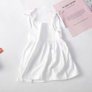 Ropa de Verano para Niños al por Mayor, Vestidos para Niñas de 2 a 6 Años, 4 Colores, Vestidos Blancos de Lino y Algodón para Bebés - Product Image 5