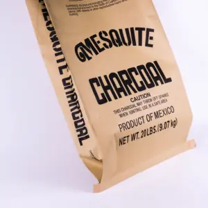 Woven Kraft Paper Bag Coal Package Charcoal Bags Wholesale Logo Custom Briquette Pp Agriculture Heat Seal Standard Accept CN GUN