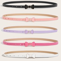 Nouvelle ceinture de mode pour femme, style rétro, en cuir verni, avec bouton-pression en alliage coloré, fine, pour jeans, pour filles, style Y2K, ceinture de taille décontractée pour usage quotidien, en stock