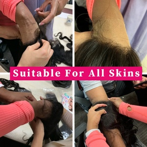 FH Offre Spéciale Transparent Suisse HD Mince Dentelle Frontale Fermeture 13x4 Cheveux Brésiliens Avec Fermeture Frontale - Product Image 4