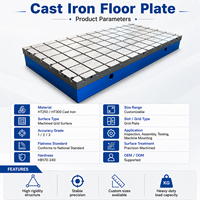 Plaque de surface en fonte HT300, alternative au granit, planeurité 0,1 mm, table de marquage robuste pour machines de construction QC