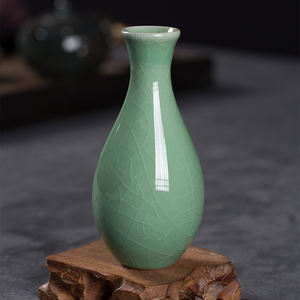 सुरुचिपूर्ण सेलाडोन क्रैले ग्ज <span class=keywords><strong>vase</strong></span> प्लम आकार सिरेमिक मिट्टी के बर्तन घर सजावट प्रीमियम संग्रहणीय उपहार - Product Image 3