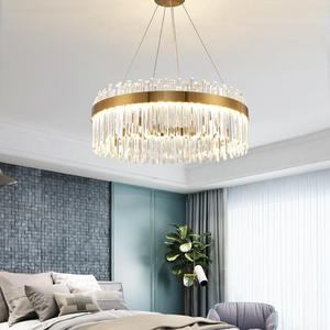 Post Moderne De Luxe K9 Lustre En Cristal Éclairage Or Lustres Pendentif Lumières pour La Maison - Product Image 3