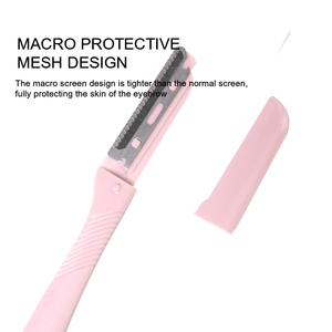 Pearlmax moda colorida 3 uds/tarjeta de blíster seguridad ojo ceja recortadora de cejas juego de maquinilla de afeitar mejor Manual Mini recortadora de <span class=keywords><strong>pelo</strong></span> de cejas - Product Image 2