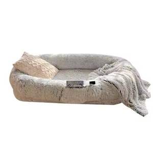 Perrera humana de felpa redonda para mascotas, cama para perros, esponja cálida para invierno, almohadilla para perros, suministros para mascotas, colchón para mascotas - Product Image 2