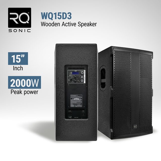 RQSONIC WQ15D3 1000W RMS 15 Inch Quran Marshal Game Neodymium Driver Professional Wooden Audio Active Powered Speaker