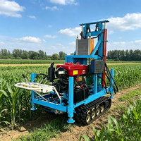 MIKTON MKD-180L Mini Foreuse à Chenilles Diesel pour Puits d'Eau 180m, Légère 600kg
