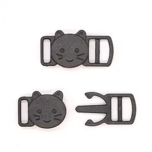 Custom Logo Pet Supplies 10mm Safety Cat Collar Breakaway Plastic Belt Buckle Breakaway Clip