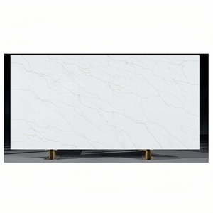 Encimera de cuarzo de piedra artificial pulida de diseño contemporáneo, losa grande económica de 3,2 m y 1,6 M para tapas de tocador, tapas de mesa - Product Image 1