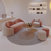 Canapé de luxe léger pour hall d'hôtel, balcon, petit appartement, salon, canapé en tissu et fauteuil de relaxation