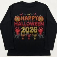 Motif en strass pour costume d'Halloween, transfert thermocollant, décalcomanie en cristal brillant, transfert thermique en strass, vente en gros