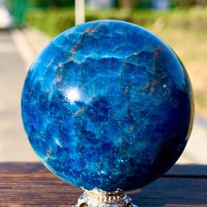 Lustre Grandes boules de cristal, sphères de pierres de guérison bleues, boule d'apatite bleue pour la méditation, cadeau d'anniversaire - Product Image 5