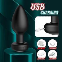 Masseur de prostate vibrant à 10 fréquences, contrôlé par application, avec bouton de commutation, plug anal en silicone, perles anales, jouet sexuel pour homme, vente en gros