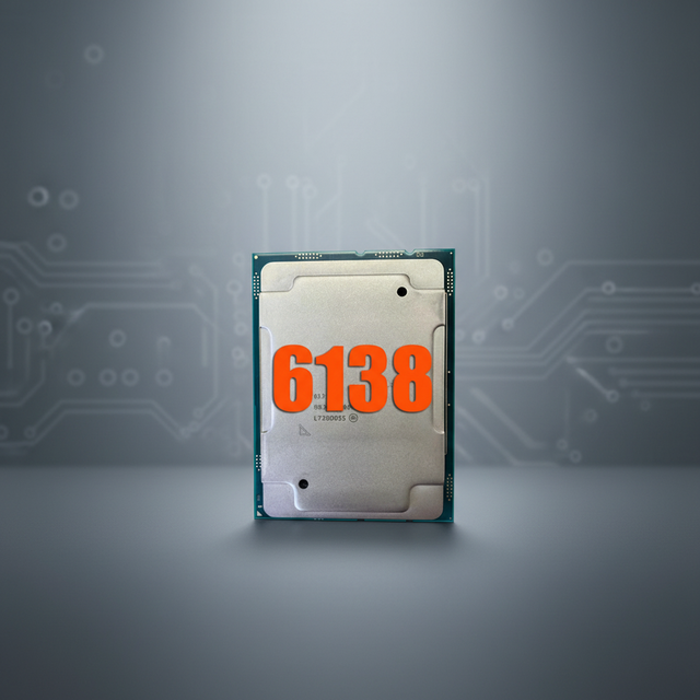 For Xeon Gold 6138 Processor Server CPU 20 Cores 40 Thread 27.5M 125W Cache, 2.00 GHz CD8067303406100 SR3B5 Secondhand
