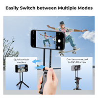 K&F Concept MS-47 Trépied magnétique pour téléphone, support magnétique puissant 23N, mini trépied en alliage d'aluminium, bâton de selfie de poche, support de téléphone