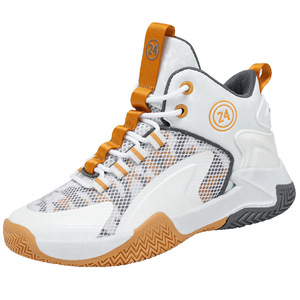 New Accept Custom LOGO Men's <strong>Basketball</strong> <strong>Shoes</strong> Authentic Fall Leather Lightweight Friction Sound Boys Blue Sneakers - Product Image 1
