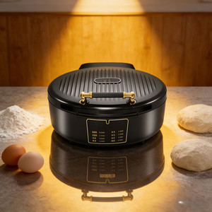 Grill électrique 1600W en acier inoxydable antiadhésif à double chauffage pour la cuisson des crêpes, de la viande et des boulettes - Product Image 2