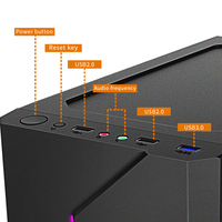 SNOWMAN CS022 PC Gaming Case Nouveauté Mi tour Acrylique Ordinateur De Bureau MATX Mini ITX Noir Cas pour Ordinateurs De Jeu