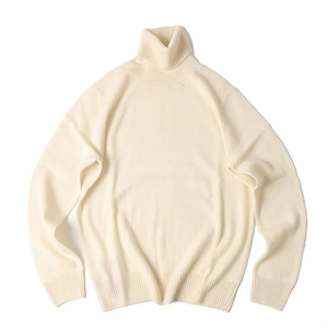 Oem Bán Buôn Chất Lượng Cao 100% Cashmere Dệt Kim Len Mùa Đông Cao Cổ Áo Len Cho Phụ Nữ Ấm Áp Và Giản Dị Với Phía Trước Logo - Product Image 3