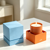 Boîte en papier rigide carrée de luxe avec couvercle et base, emballage écologique personnalisé avec logo imprimé, pour parfums, cosmétiques, bougies parfumées, cadeaux