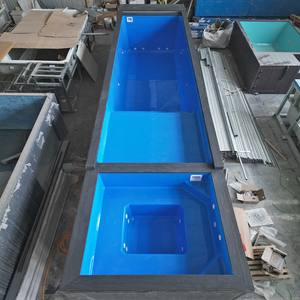 Piscina Fuori Terra Personalizzata per Esterni con Idromassaggio, Vasca Idromassaggio in Fibra di Vetro, Piscina Contenitore da 40 Piedi con Deck - Product Image 5