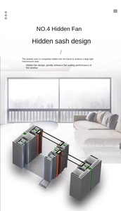 กรอบอลูมิเนียมขนาดใหญ่แบบพาโนรามาหน้าต่างกระจกคงที่หลังคาเก็บเสียง - Product Image 4