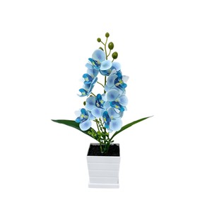 Plante artificielle en pot d'orchidée Phalaenopsis de 32 pouces en caoutchouc souple pour l'affichage dans les hôtels et les restaurants, fausse fleur, bonsaï, ornement vert - Product Image 4