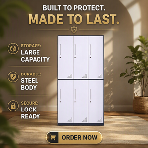 Lemari Pakaian Logam Minimalis Berdiri Sendiri dengan Pintu Terkunci-Penyimpanan yang Tahan Lama dan Dapat Disesuaikan untuk Penggunaan di Kamar Tidur dan Vila - Product Image 2