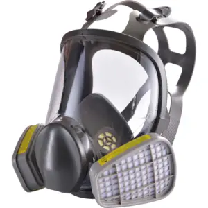 2022 Silicone Double Cartridge Filter Respirator Goggle Activated Carbon Respirator Full Facepiece Reusable Respirator