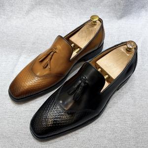 Chaussures en cuir pour hommes, originales, neuves, très vendues, à grosse tête, en cuir véritable, semelle épaisse, décontractées, style britannique - Product Image 4