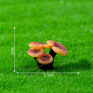 Miniature de champignon Reishi en résine pour bricolage, décoration de jardin féerique, paysage, bonsaï, artisanat, <span class=keywords><strong>figurines</strong></span> de champignons miniatures - Product Image 6
