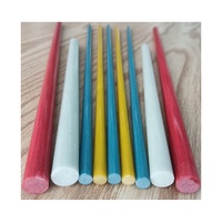 Tige en fibre de verre solide anti-corrosive colorée Haoli pour maison verte/mât de drapeau/arbre de flèche/treillis de raisin