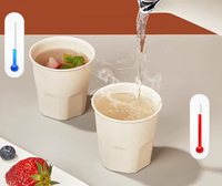 Gobelet jetable biodégradable en bambou blanc et en balle de riz, 125 ml, pour les fêtes, les restaurants, les hôtels