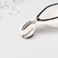 Bijoux fantaisie pendentif collier coquille d'ormeau naturel pour hommes femmes décoration