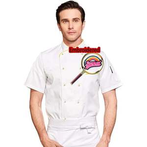 Chaqueta de Chef bordada personalizada, abrigo largo de cocina para restaurante, uniforme de Chef personalizado para Hotel, restaurante, cocina - Product Image 2