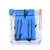 Chaise de plage pliable portable pour le camping et les loisirs en plein air, multi-positions, personnalisable, en acier à haute teneur en carbone, avec appuie-tête réglable